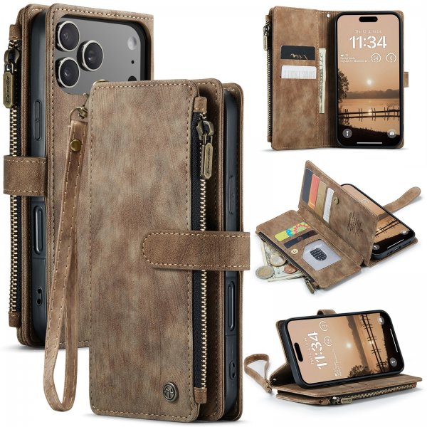 CaseMe iPhone 17 Pro Etui C30 Series Brun