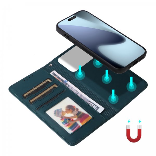 Betopnice iPhone 17 Pro Etui Avtagbart Deksel 005 Grønn