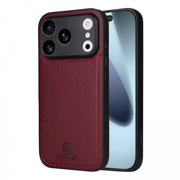 Betopnice iPhone 17 Pro Etui Avtagbart Deksel 005 Rød