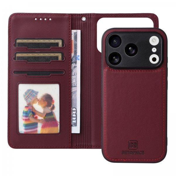 Betopnice iPhone 17 Pro Etui Avtagbart Deksel 005 Rød