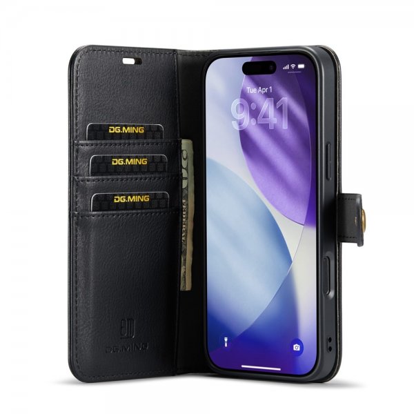 Dg.Ming iPhone 17 Pro Etui Avtagbart Deksel Svart