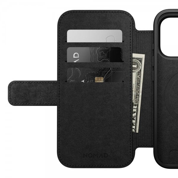Nomad iPhone 17 Pro Etui Modern Leather Folio Svart