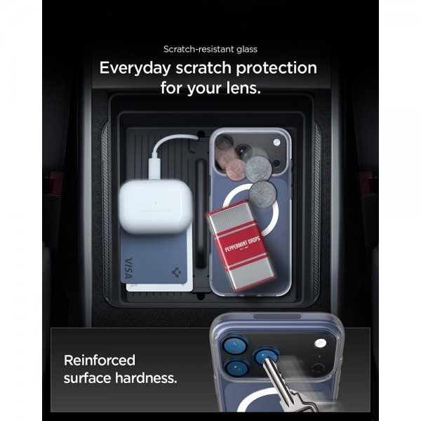 Spigen iPhone 17 Pro Kamerabeskytter Glas.tR EZ Fit Optik Pro XL Svart