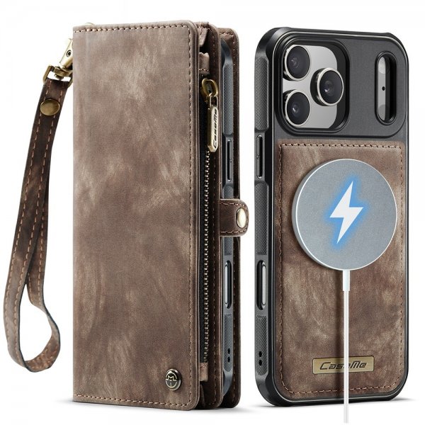 CaseMe iPhone 17 Pro Max Etui 008 Series Avtakbart Deksel Brun