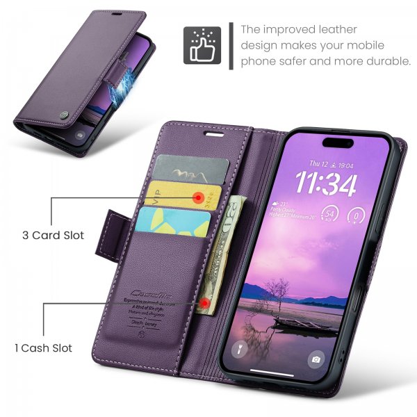 CaseMe iPhone 17 Pro Max Etui 023 Series Lilla