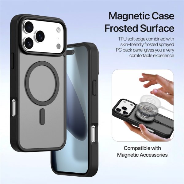 Dux Ducis iPhone 17 Pro Max Etui 2-in-1 Lawa Series MagSafe Svart