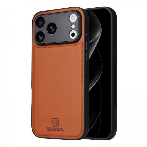 Betopnice iPhone 17 Pro Max Etui Avtagbart Deksel 005 Brun