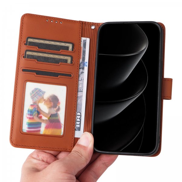 Betopnice iPhone 17 Pro Max Etui Avtagbart Deksel 005 Brun