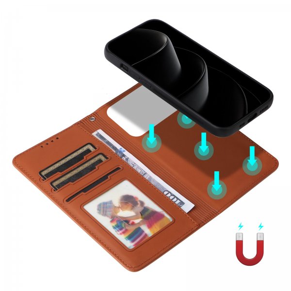 Betopnice iPhone 17 Pro Max Etui Avtagbart Deksel 005 Brun