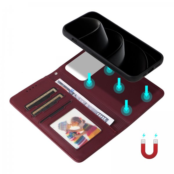 Betopnice iPhone 17 Pro Max Etui Avtagbart Deksel 005 Rød