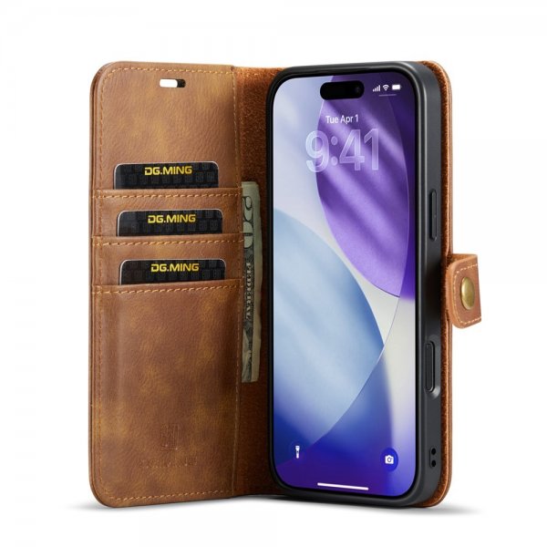 Dg.Ming iPhone 17 Pro Max Etui Avtagbart Deksel Brun