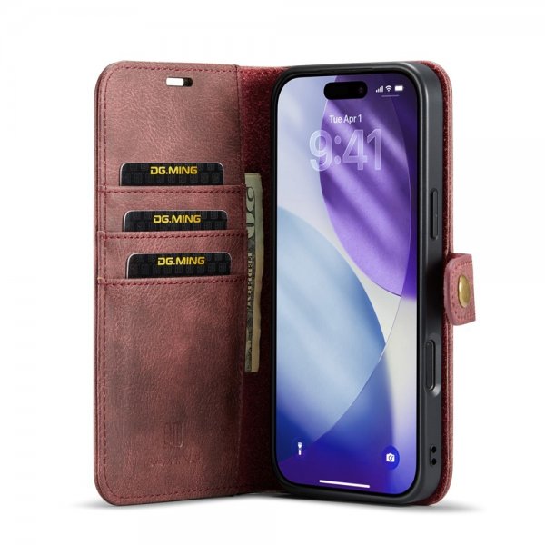 Dg.Ming iPhone 17 Pro Max Etui Avtagbart Deksel Rød