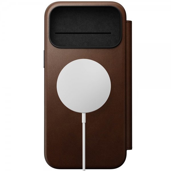 Nomad iPhone 17 Pro Max Etui Modern Leather Folio Brun