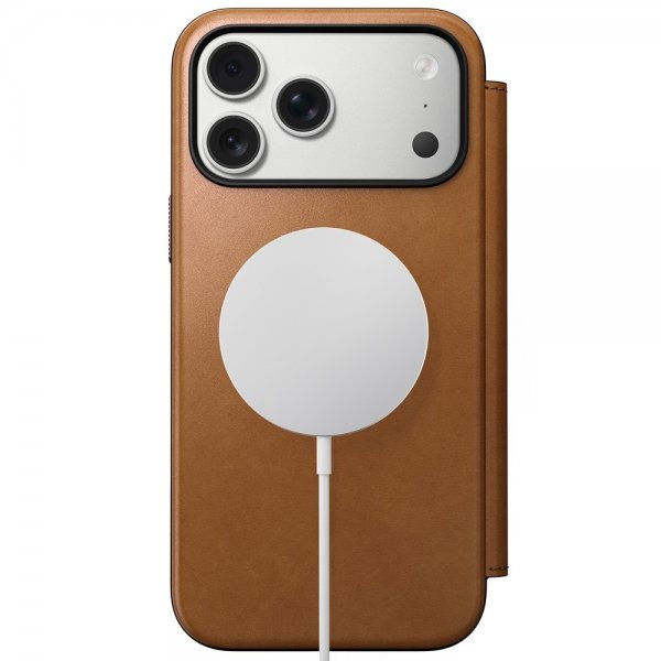 Nomad iPhone 17 Pro Max Etui Modern Leather Folio English Tan