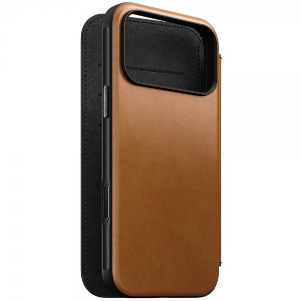 Nomad iPhone 17 Pro Max Etui Modern Leather Folio English Tan