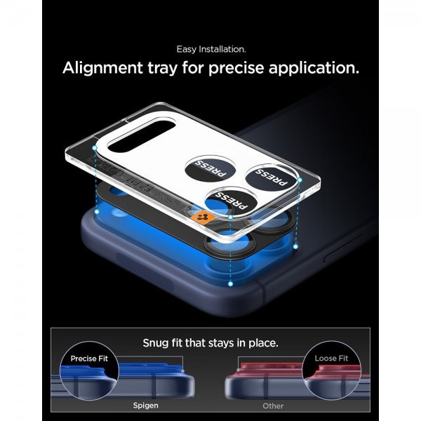 Spigen iPhone 17 Pro Max Kamerabeskytter Glas.tR EZ Fit Optik Pro XL Svart