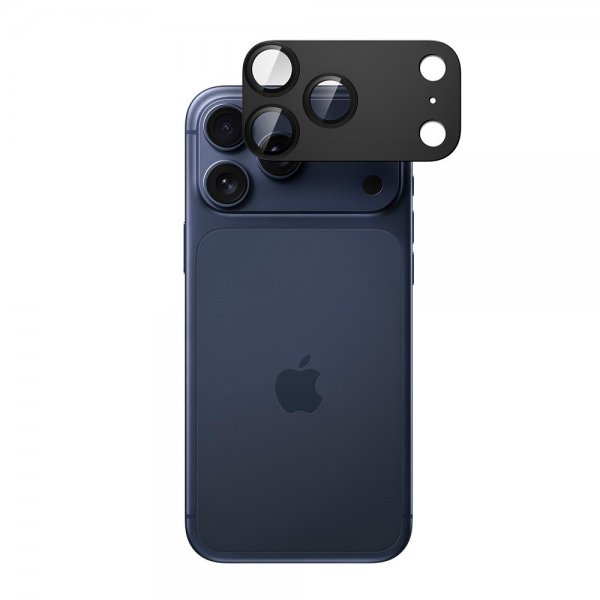 Spigen iPhone 17 Pro Max Kamerabeskytter Glas.tR EZ Fit Optik Pro XL Svart