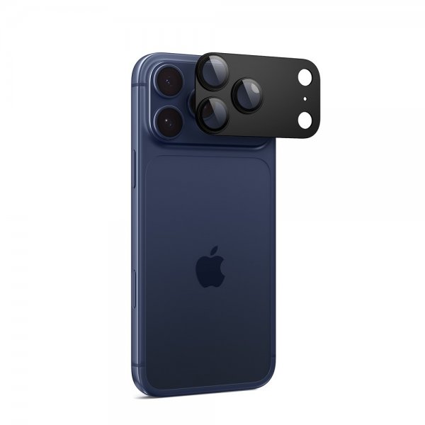 Spigen iPhone 17 Pro Max Kamerabeskytter Glas.tR EZ Fit Optik Pro XL Svart