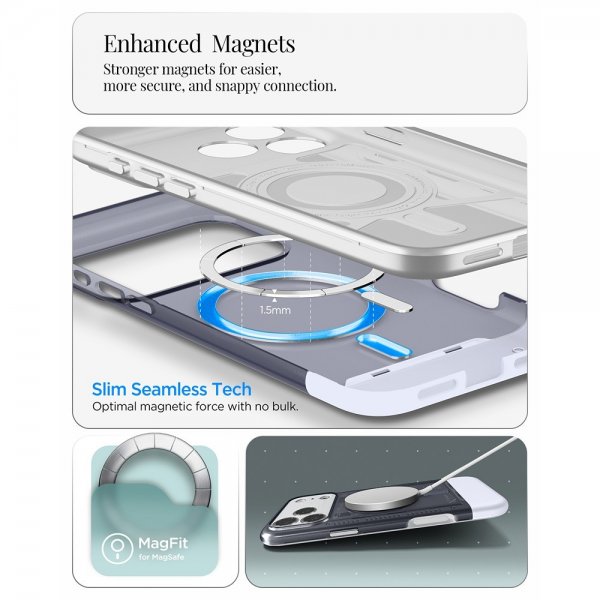 Spigen iPhone 17 Pro Max Deksel Classic C1 MagFit Graphite