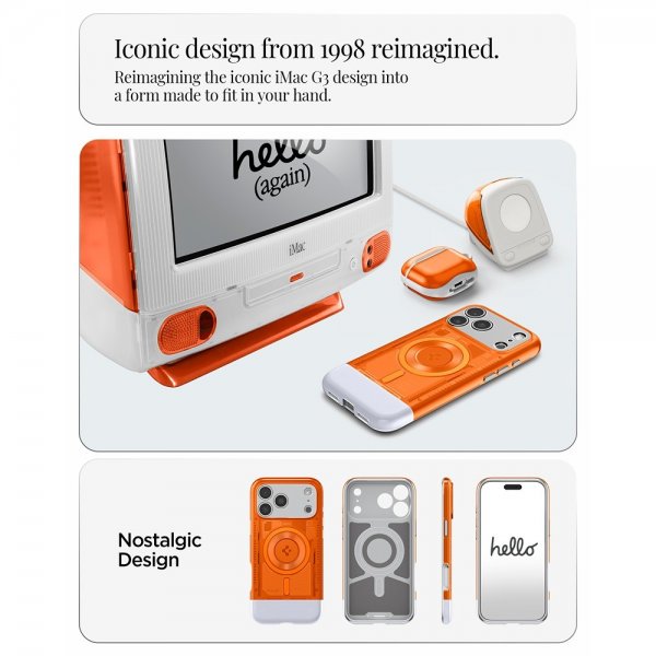 Spigen iPhone 17 Pro Max Deksel Classic C1 MagFit Tangerine