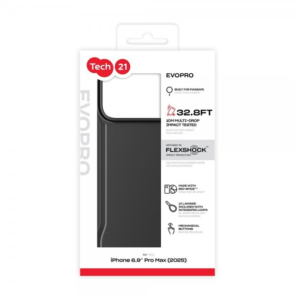 Tech21 iPhone 17 Pro Max Deksel EvoPro MagSafe Svart