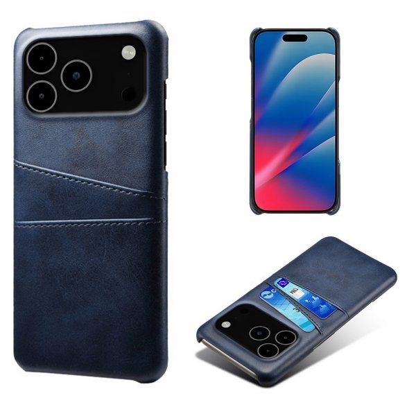 iPhone 17 Pro Max Deksel med To Kortlommer Blå