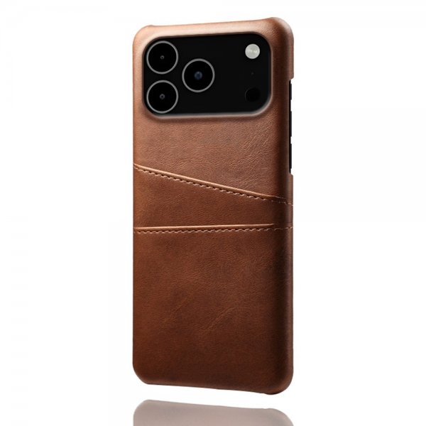 iPhone 17 Pro Max Deksel med To Kortlommer Mørkebrun