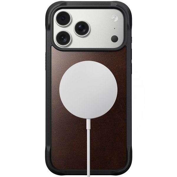 Nomad iPhone 17 Pro Max Deksel Rugged Leather Case Horween Rustic Brown