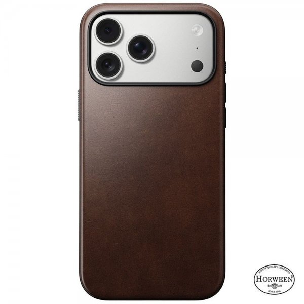 Nomad iPhone 17 Pro Max Deksel Modern Leather Case Horween Rustic Brown
