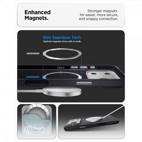 Spigen iPhone 17 Pro Max Deksel Nano Pop MagFit Black Sesame
