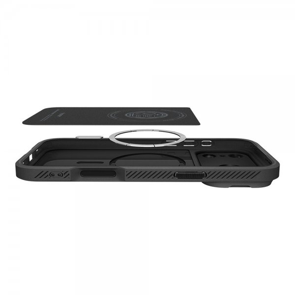 Spigen iPhone 17 Pro Max Deksel Optik Armor MagFit Svart