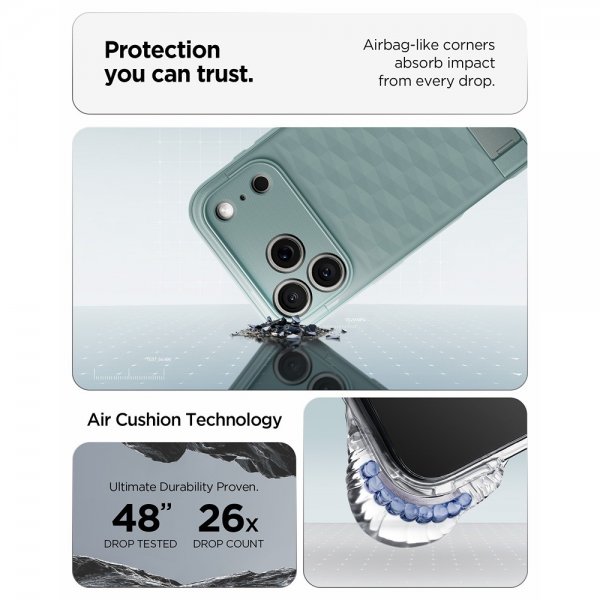 Spigen iPhone 17 Pro Max Deksel Parallax S MagFit Sage Green