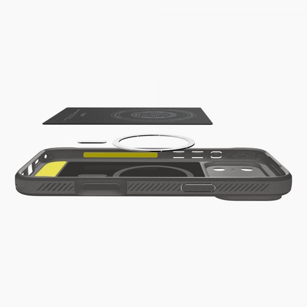 Spigen iPhone 17 Pro Max Deksel Rugged Armor MagFit Marble Gray