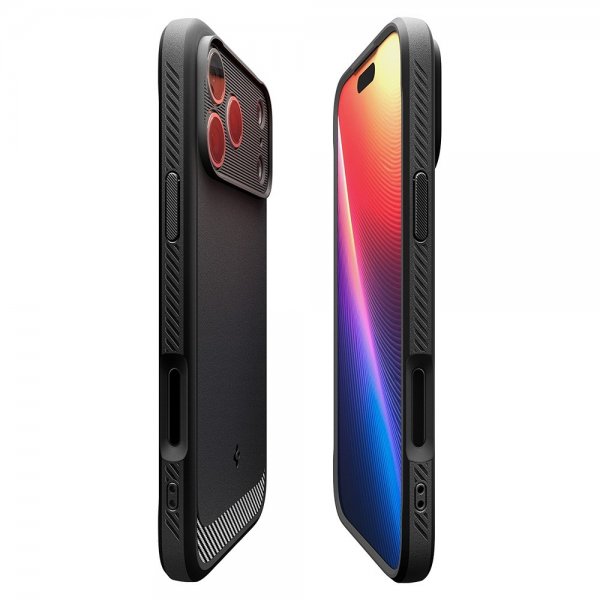 Spigen iPhone 17 Pro Max Deksel Rugged Armor MagFit Matte Black