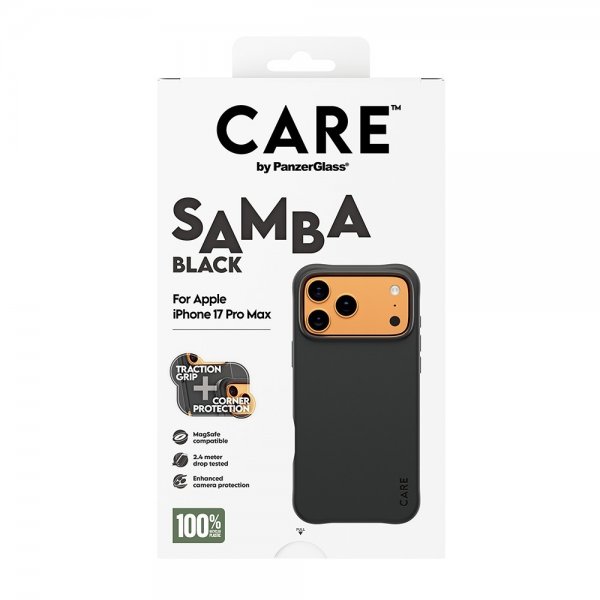 CARE by PanzerGlass iPhone 17 Pro Max Deksel Samba MagSafe Svart