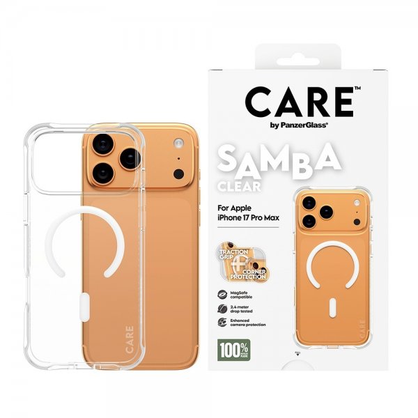 CARE by PanzerGlass iPhone 17 Pro Max Deksel Samba MagSafe Transparent