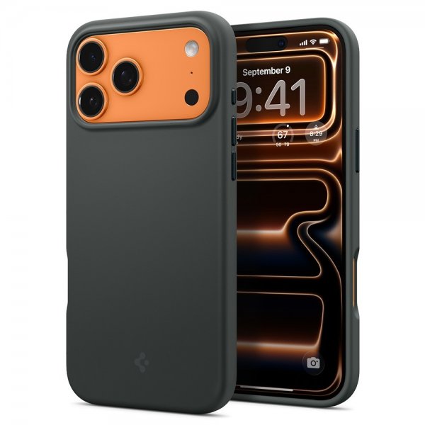 Spigen iPhone 17 Pro Max Deksel Silicone Fit MagFit Abyss Green