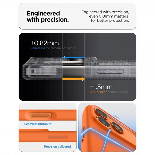Spigen iPhone 17 Pro Max Deksel Silicone Fit MagFit Cosmic Orange