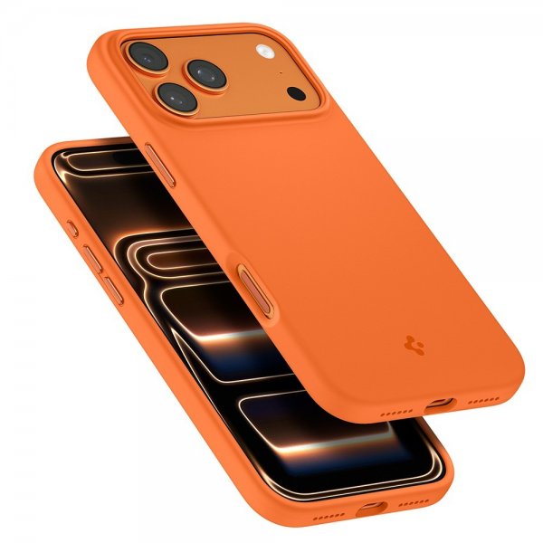 Spigen iPhone 17 Pro Max Deksel Silicone Fit MagFit Cosmic Orange