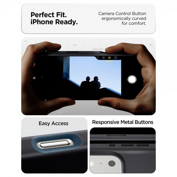 Spigen iPhone 17 Pro Max Deksel Silicone Fit MagFit Svart