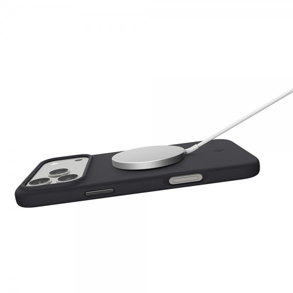 Spigen iPhone 17 Pro Max Deksel Silicone Fit MagFit Svart