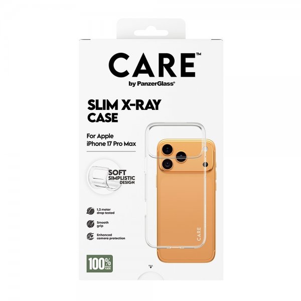 CARE by PanzerGlass iPhone 17 Pro Max Deksel Slim X-Ray Transparent