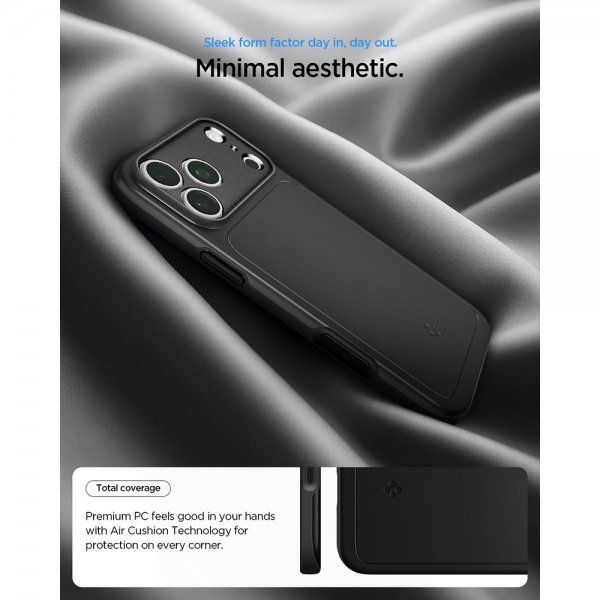 Spigen iPhone 17 Pro Max Deksel Thin Fit MagFit Svart