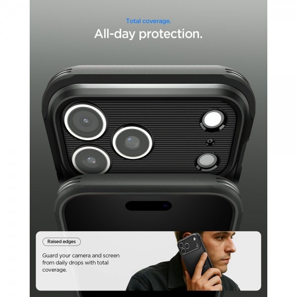 Spigen iPhone 17 Pro Max Deksel Tough Armor T MagFit Svart