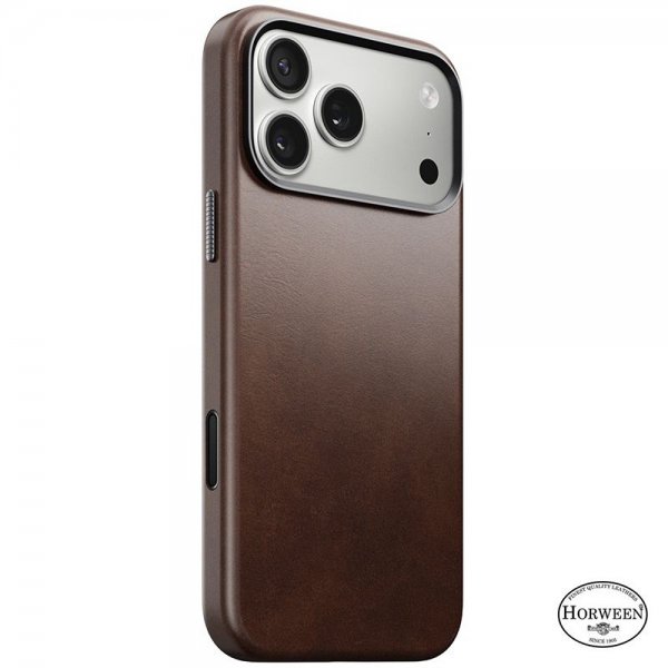 Nomad iPhone 17 Pro Max Deksel Traditional Leather Case Horween Rustic Brown