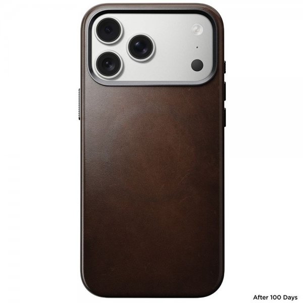 Nomad iPhone 17 Pro Max Deksel Traditional Leather Case Horween Rustic Brown