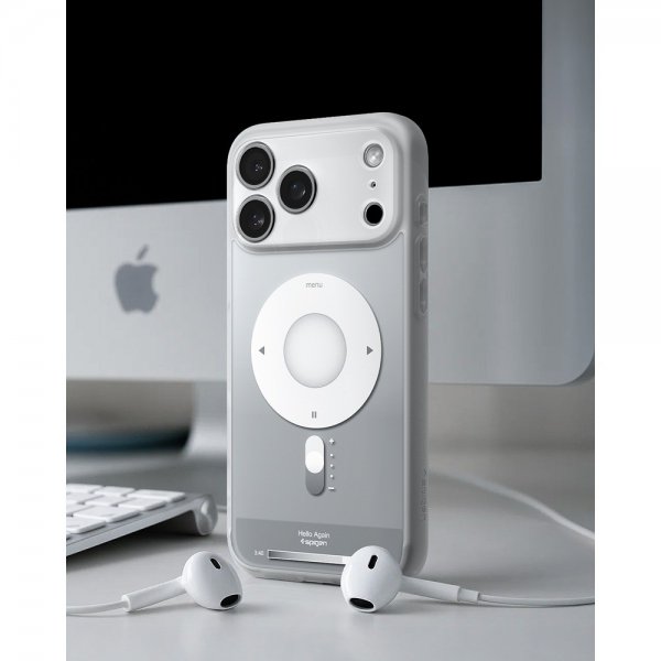 Spigen iPhone 17 Pro Max Deksel Ultra Hybrid Classic MagFit Sølv