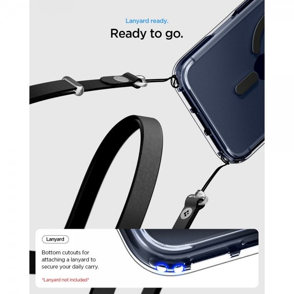 Spigen iPhone 17 Pro Max Deksel Ultra Hybrid MagFit Clear Graphite