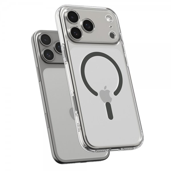 Spigen iPhone 17 Pro Max Deksel Ultra Hybrid MagFit Clear Graphite