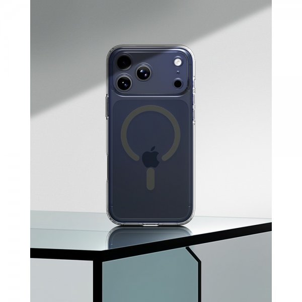 Spigen iPhone 17 Pro Max Deksel Ultra Hybrid MagFit Clear Graphite